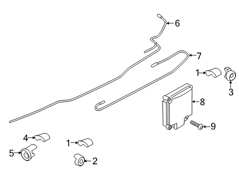 2023 Ford Transit-150 Electrical Components - Rear Bumper Diagram