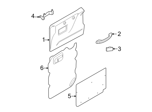 2022 Ford E-Transit Interior Trim - Side Door Diagram 1 - Thumbnail