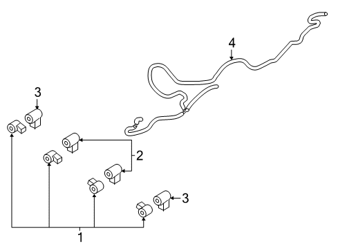 2018 Ford F-250 Super Duty Electrical Components - Rear Bumper Diagram