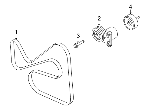 2012 Ford Transit Connect Belts & Pulleys Diagram