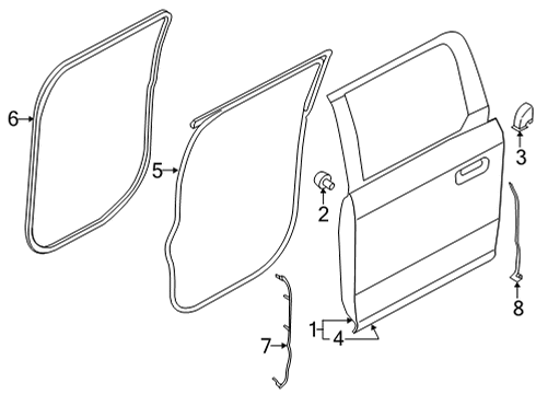 2023 Ford F-150 Door & Components Diagram 3 - Thumbnail