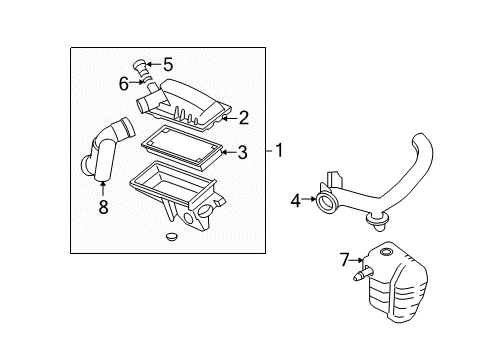 2005 Ford Escape Outlet Tube Diagram for 5M6Z-9B659-AA