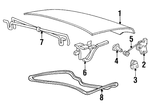 1999 Mercury Grand Marquis Trunk Lid Diagram