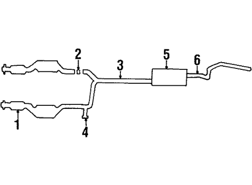 1996 Mercury Grand Marquis Catalytic Converter, Driver Side Diagram for F7AZ-5E212-D