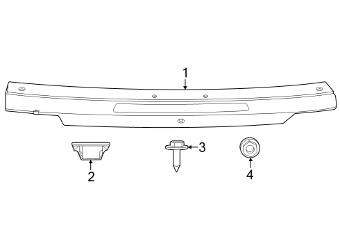 2024 Ford Mustang Finish Panel Grommet Diagram for -W721489-S300