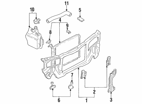 1995 Ford Escort Recovery Tank Diagram for F1CZ8A080B
