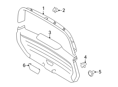 2010 Ford Flex Interior Trim - Lift Gate Diagram