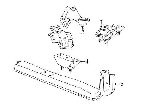 2001 Ford F-250 Super Duty Mount Bracket, Driver Side Diagram for F81Z-6031-AA