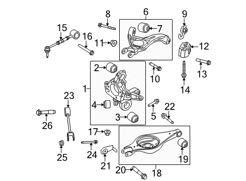 2011 Ford Taurus Lateral Arm Bolt, Rear Lower Diagram for -W706482-S442