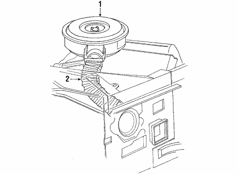 1991 Ford E-250 Econoline Club Wagon Air Duct Diagram for E3UZ9B676B