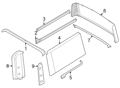2023 Ford Bronco Removable Soft Top Diagram 4 - Thumbnail