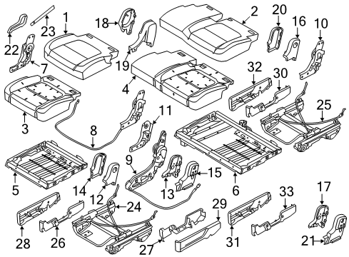 2016 Ford Explorer Release Handle, Center Driver Side Diagram for DE9Z-74617D35-AG