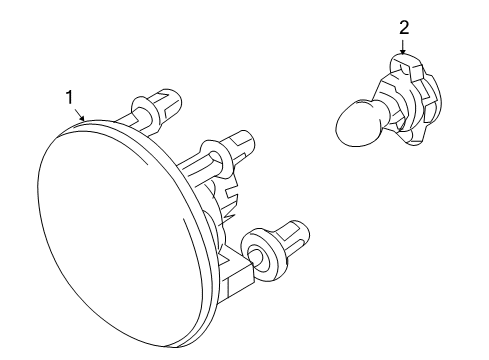 2008 Ford Explorer Sport Trac Front Lamps - Fog Lamps Diagram 1 - Thumbnail