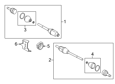 2006 Mercury Mariner Drive Axles - Front Diagram 2 - Thumbnail