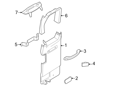 2022 Ford E-Transit Interior Trim - Side Door Diagram 4 - Thumbnail