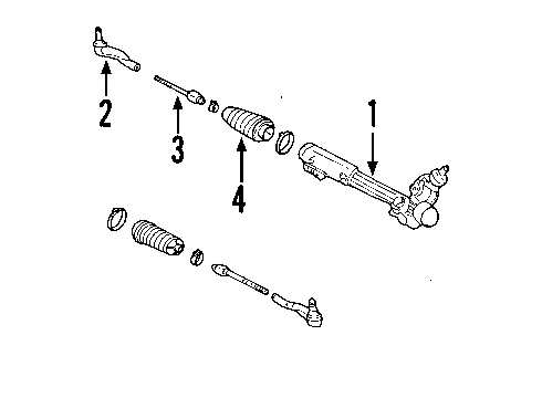 2004 Mercury Grand Marquis P/S Pump & Hoses, Steering Gear & Linkage Diagram 1 - Thumbnail