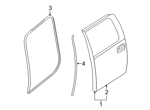 2009 Ford F-150 Rear Door, Body Diagram 1 - Thumbnail