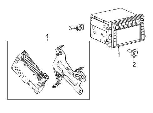 2012 Ford F-250 Super Duty Navigation System Components Diagram