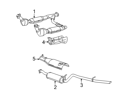 2005 Ford Expedition Exhaust Shield, Driver Side Diagram for 5L1Z-5G221-DA