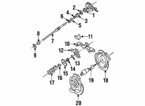 1998 Ford Taurus Shaft & Internal Components Diagram