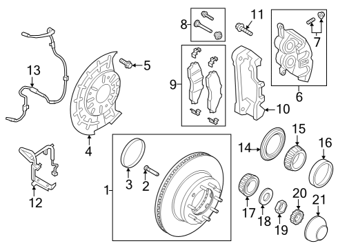 2024 Ford F-250 Super Duty Front Brakes Diagram 2 - Thumbnail