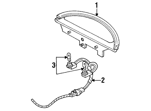 1995 Lincoln Mark VIII High Mount Lamps Diagram