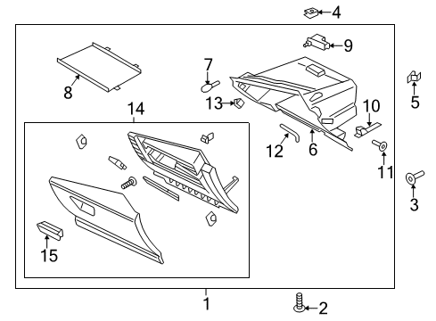 2017 Ford C-Max Glove Box Diagram