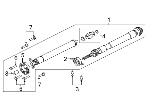2021 Lincoln Aviator Support Bracket Diagram for L1MZ-4A499-H