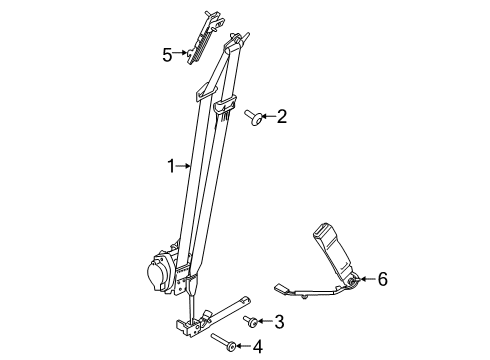 2022 Ford Escape Front Seat Belts Diagram