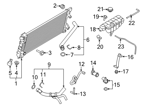 2020 Ford F-150 Radiator & Components Diagram 6 - Thumbnail