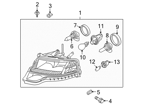 2009 Ford Taurus X Headlamps Diagram