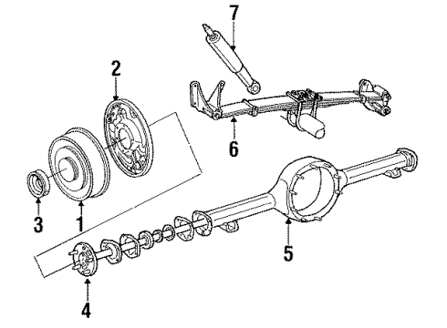 1985 Ford E-350 Econoline Club Wagon Rear Brakes Diagram