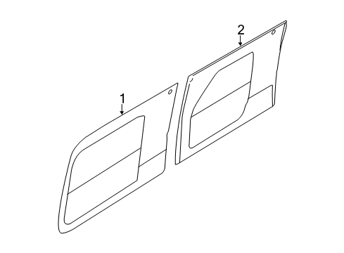 2017 Ford Transit-350 Side Loading Door - Glass & Hardware Diagram 1 - Thumbnail