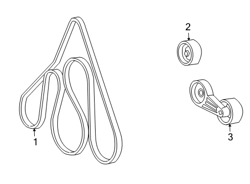 2000 Ford Excursion Belts & Pulleys Diagram