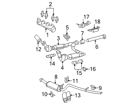 2008 Ford F-150 Muffler W/Tpipe, Rear Diagram for 4L3Z-5230-A