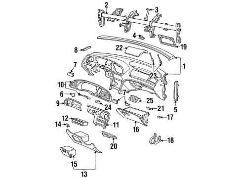 1995 Ford Contour Ashtray Diagram for F5RZ5404810A