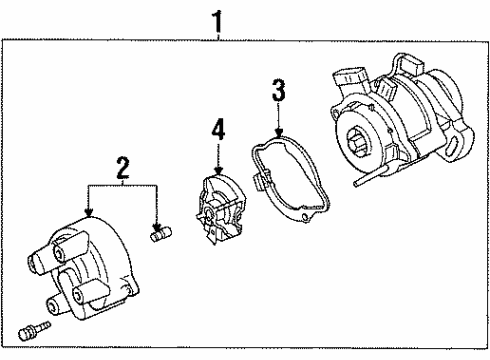 1996 Ford Aspire Rotor Diagram for F52Z-12200-D