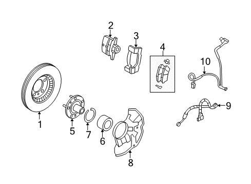 2008 Mercury Milan Front Brakes Diagram