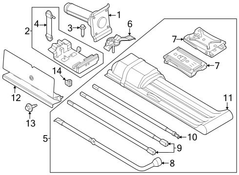 2023 Ford F-350 Super Duty Jack & Components Diagram 2 - Thumbnail