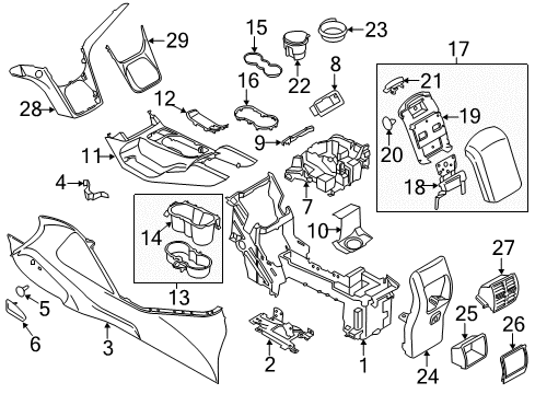 2016 Ford Escape Rear Panel, Charcoal Diagram for CJ5Z-78045D72-DB