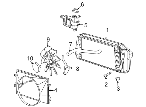 2008 Ford F-150 Radiator & Components, Cooling Fan Diagram