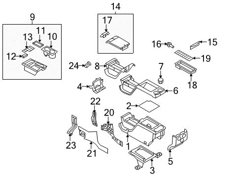 2011 Ford F-150 Front Console Diagram 2 - Thumbnail
