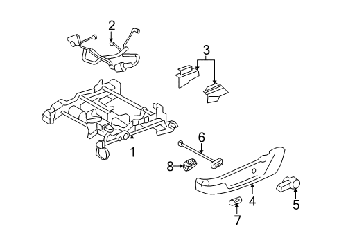 2013 Ford Mustang Track Cover, Black, Inner Passenger Side Diagram for 5R3Z-6361748-CAC
