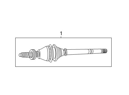 2007 Ford Freestar Axle Assembly, Front Passenger Side Diagram for 5F2Z-3B436-AA