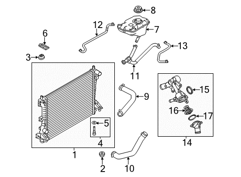 2013 Ford Mustang Overflow Hose Diagram for ER3Z-8276-A