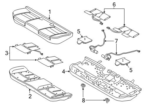 2020 Lincoln Continental Rear Seat Components Diagram 2 - Thumbnail