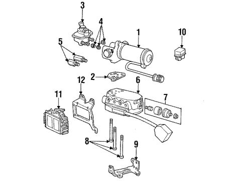 1997 Ford Crown Victoria ABS Sensor Diagram for F5AZ-2C190-AB