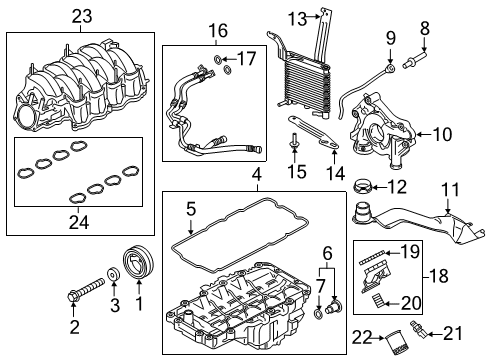 2015 Ford Mustang Oil Filter Diagram for GR3Z-6731-A