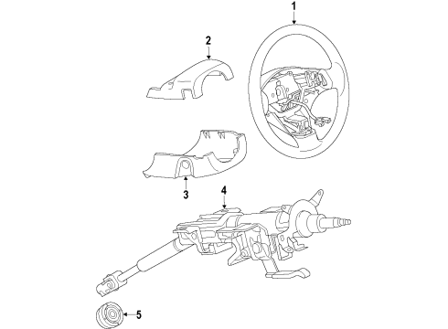 2010 Mercury Milan Steering Column & Wheel, Steering Gear & Linkage Diagram 2 - Thumbnail