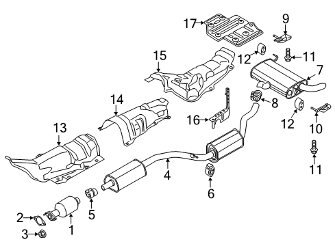 2017 Ford C-Max Exhaust Components Diagram